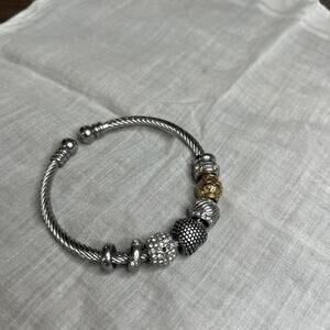 Emma Skye Jewelry Designs 6-Charm Stainless Steel Bracelet